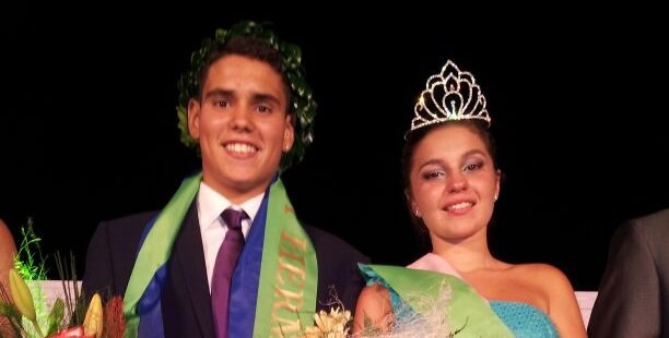Omar Medina y Nataly Herrera, Rey y Reina de las Fiestas de Santo Domingo de Guzmán en Hermigua