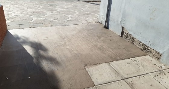 Estado actual de la obra de los viales de acceso en Playa de Santiago