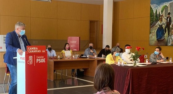Un instante del Comité Insular del PSOE de La Gomera celebrado este sábado