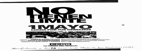 La Unión Insular de La Gomera informa que mañana, 1 de mayo, a partir de las 12 horas, desde  la Plaza de las Américas tendrá lugar una manifestación con motivo del Día del Trabajo.