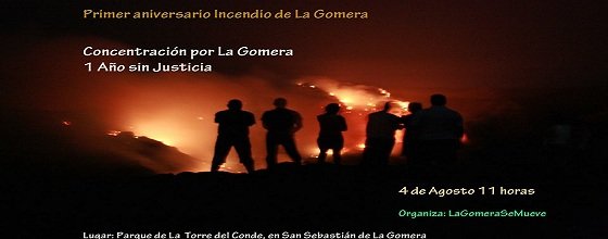 LaGomeraSeMueve convoca concentración por el incendio de 2012 