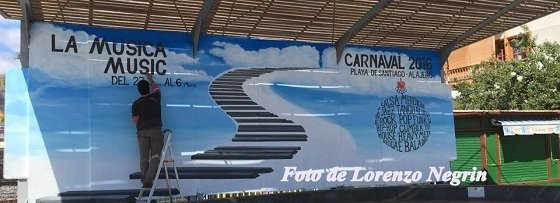 Preparativos carnaval alajero-santiago