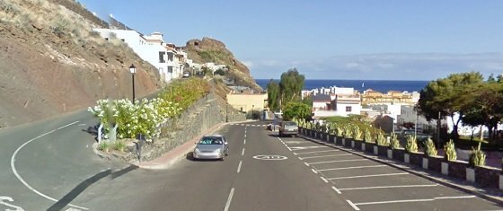 101018 Inicio de la calle Santiago Apóstal en Playa de Santiago