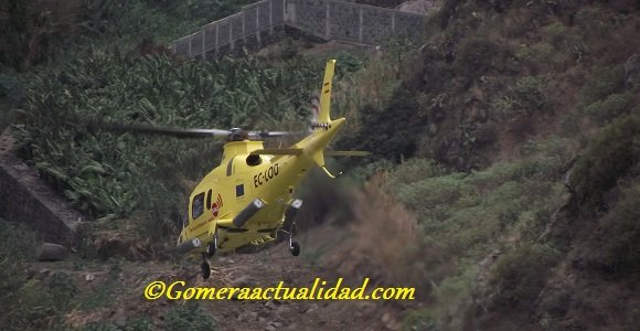 Helicóptero medicalizado en Hermigua