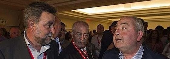 Francisco Fernández, actual secretario general de UGT-A junto a Manuel Pastrana, su antecesor.
