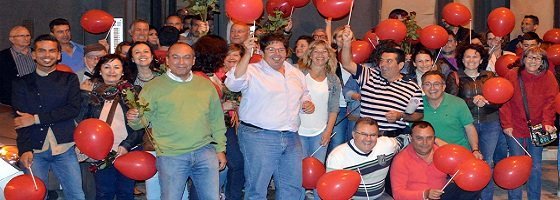 Miembros del PSOE de la Gomera durante un acto de la pasada campaña electoral