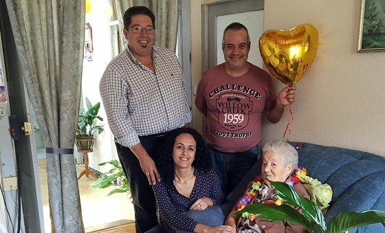 Adoración Paz la abuela de Hermigua cumple 102 años