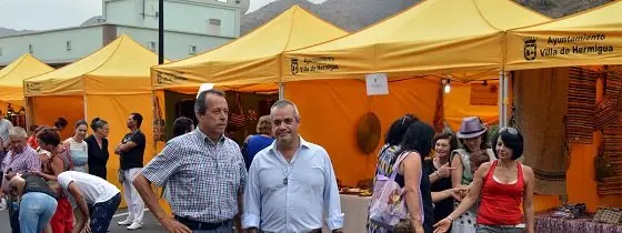 Pedro Negrín Alcalde de Hermigua y Antonio Febles Concejal de Desarrollo del Territorio durante una celebración anterior