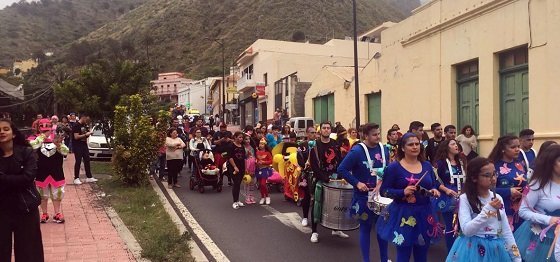 Un instante del Coso del Carnaval de Hermigua 2017