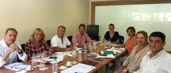 El director general de Salud Pública, José Juan Alemán, con los directores de las Áreas de Salud