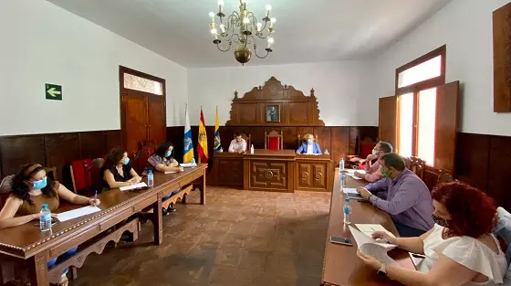 Reunión en el Ayuntamiento de Hermigua