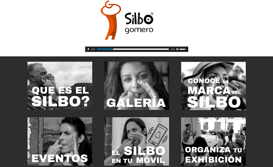 110821 Página de inicio de la web oficial de la marca Silbo Gomero