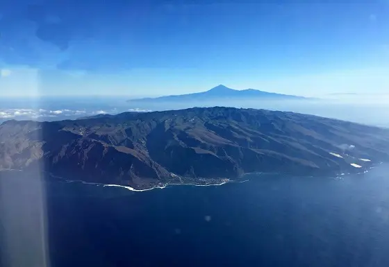 la gomera a vista de pájaro