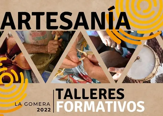 010622 Cartel anunciador. Primer taller formativo de Artesanía promovido por el Cabildo de La Gomera y la Cámara de Comercio de Sta. Cruz de Tenerife