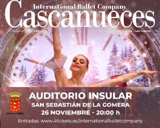 081122 Cartel anunciador espectáculo de ballet El Cascanueces