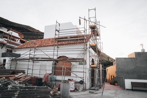 061223 Obras de restauración de la ermita del barrio de El Molinito, en San Sebastián de La Gomera